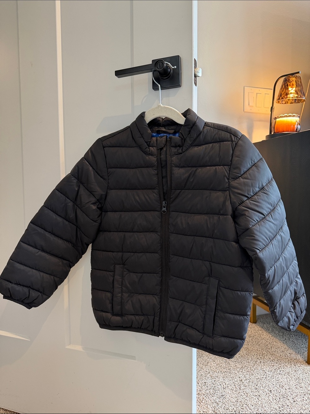 Old navy boys black puffer coat size 5